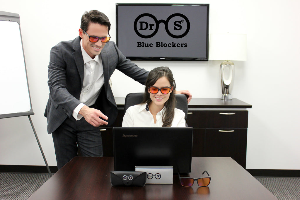 Large Square Blue Light Filtering Glasses